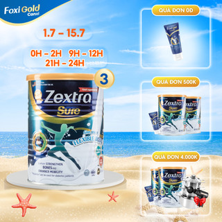 Combo 3 Hộp sữa non xương khớp Zextra Sure 400g ứng dụng công thức vàng và công nghệ Polycan®