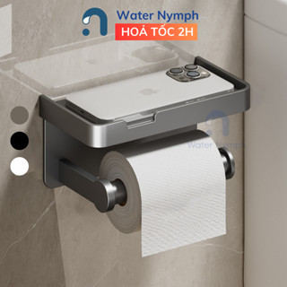 Lô giấy, giá treo cuộn giấy vệ sinh Waternymph C20 dán tường, có khay để đồ tiện lợi