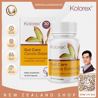 Viên uống nấm candida, nấm ngứa vùng kín Kolorex Gut Care Candia Balance 30 viên