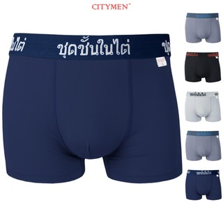 Combo 4 Quần Sịp Đùi Nam Lưng Thái Hiệu CITYMEN Vải Thun Lạnh Co Dãn 4 Chiều, Boxer - CTSP-THAIBL