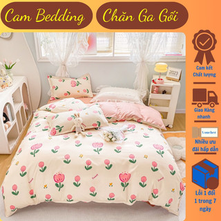 Cotton poly || bộ 4 món vỏ chăn ga cotton poly hoạ tiết hoa nhí mới nhất