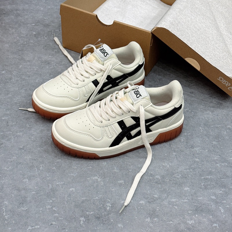 Giày thể thao Asics đế nâu, Giày Asics đế nâu Fullsize nam nữ Sneaker