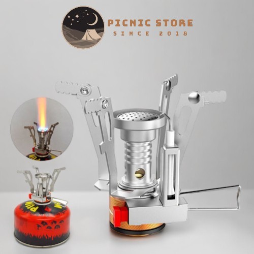 Bếp Ga Mini gấp gọn mang đi du lịch, cắm trại dã ngoại bếp nướng gấp gọn ngoài trời tiện lợi