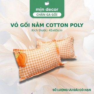 Vỏ Gối Cotton 3D MỊn Decor, Áo Gối Khoá Kéo Kích Thước 45x65cm