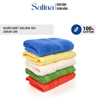 Khăn mặt cotton Salina thấm hút tốt, sợi vải mềm mại, lỗ tổ ong thoáng khí S01GT