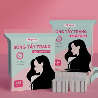 [Chính Hãng] Bông tẩy trang 222 miếng GUMI chính hãng mẫu mới . bông tẩy trang chính hãng không chất tẩy trắng