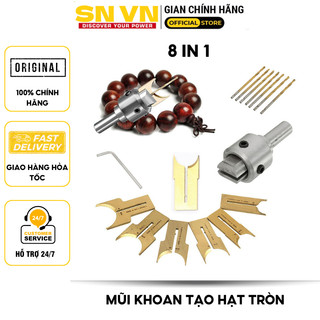 Mũi khoan tạo hạt chuỗi 8 trong 1. Đường kính trục khoan 10mm, chất liệu mũi khoan thép HSS siêu bền