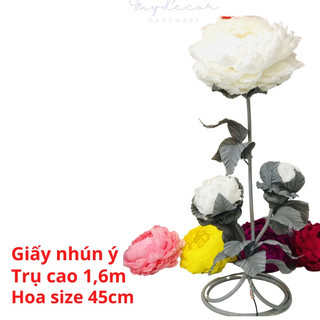 Trụ hoa giấy trang trí backdrop, hoa giấy decor tiệc Guydecor Th006