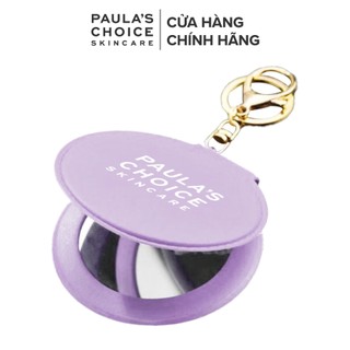 Móc khóa kim loại kèm gương paula's choice màu tím - mockhoa_guong tim