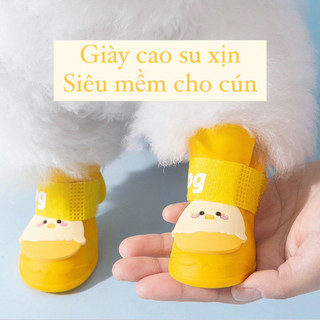 [Sẵn] Giày cho chó, giày cao su mềm cho chó
