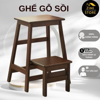 Ghế gỗ sồi decor phòng khách cao cấp, ghế thang gấp gọn