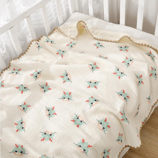 Chăn Muslin Hạt Đậu Trần Bông Mềm Mịn Ấm Áp Kích Thước 1mx1m1 Panda Kids - HT658 - HT626