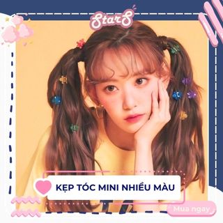 Set Kẹp tóc mini hình bông hoa ngôi sao xinh xắn cute cho bé gái