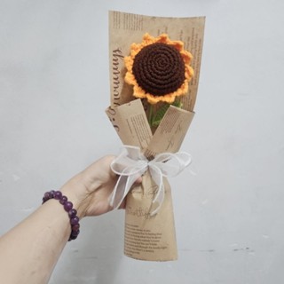  Bó hoa hướng dương len 1 bông  bó hoa hướng dương nhỏ 