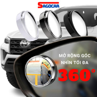 Gương cầu lồi ô tô xóa điểm mù loại gương chiếu hậu nhỏ đường kính 5cm xoay 360 độ
