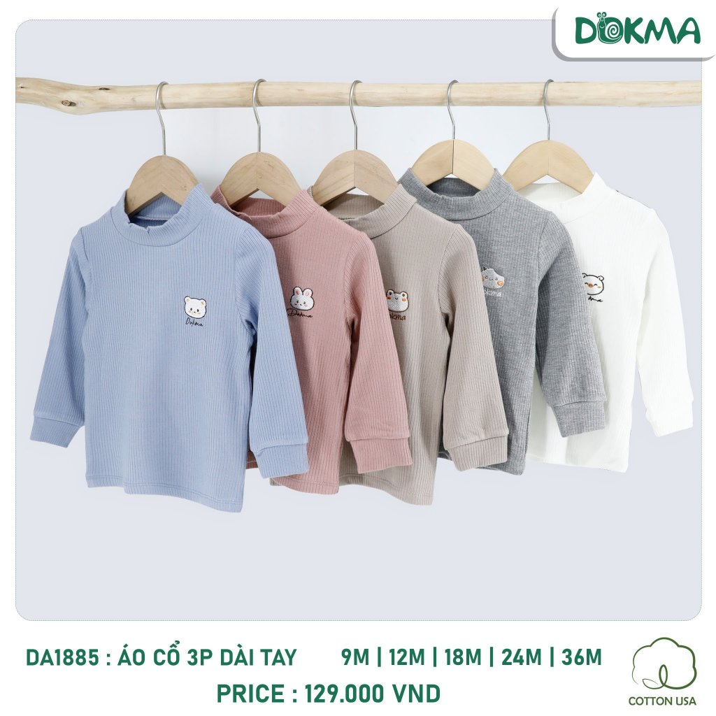 Áo cổ tròn ba phân Dokma(9-36M)