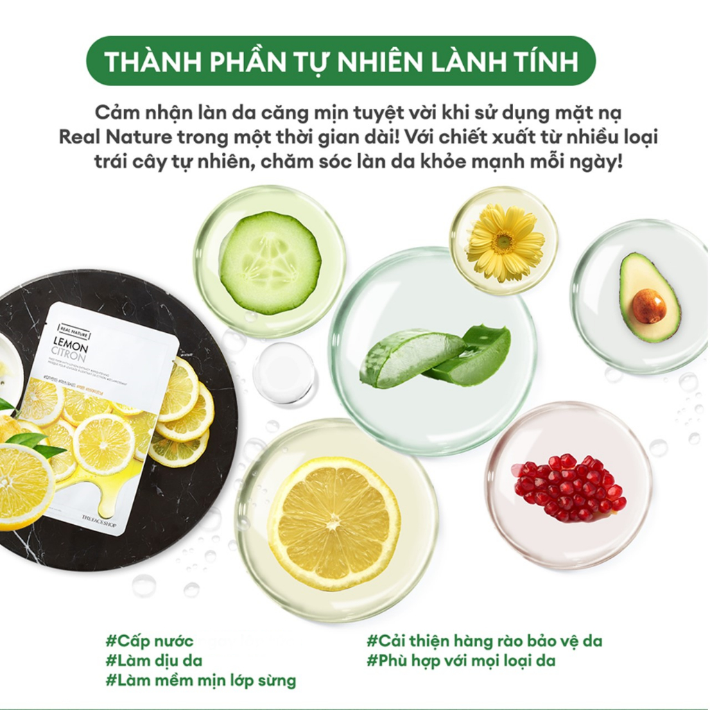 (Gift) 3 Mặt Nạ Gạo Sáng Da  THE FACE SHOP Real Nature