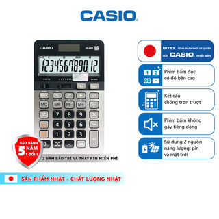 Máy Tính Cao Cấp Casio JS-40B (14 Số) Chính Hãng - Phím Đúc Chống Mờ, Chuyên Dụng Cho Kế Toán Trưởng