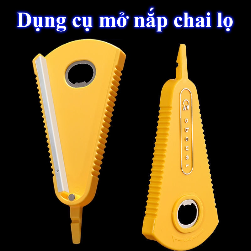 Dụng cụ mở nắp chai lọ đa năng HABO Dụng cụ mở đồ hộp đồ khui chai nước ngọt chai gia vị dụng cụ mở nắp hộp mức