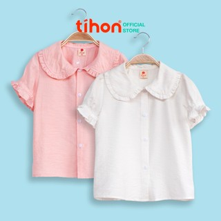 Áo sơ mi bé gái TIHON cao cấp thời trang đi học cho trẻ em ASM072003