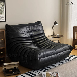 Ghế Sofa Đọc Sách, Ghế Sofa Thư Giãn Bọc Da Cao Cấp, Decor Phòng Hiện Đại, Hàng Nhập Khẩu - Luna Decor
