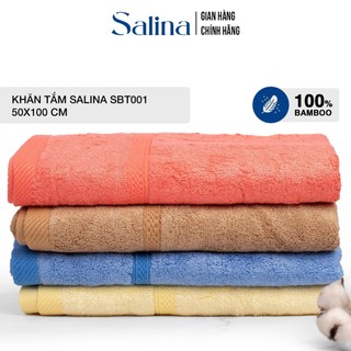 Khăn tắm Salina sợi tre bamboo kháng khuẩn tự nhiên, thấm hút tốt, đồng thời tạo cảm giác êm ái khi sử dụng SBT001GT