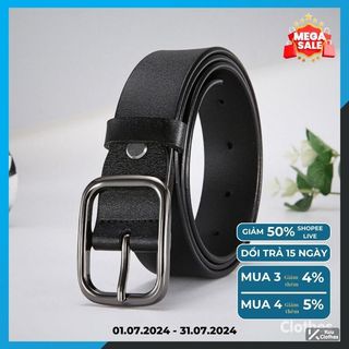 Thắt Lưng Da Nam Nữ Bo Góc Bóng Miz KuuClothes dây nịt lưng unisex bản lớn da bò cao cấp - Dây Lưng MIZ(Lỗi 1 đổi 1)