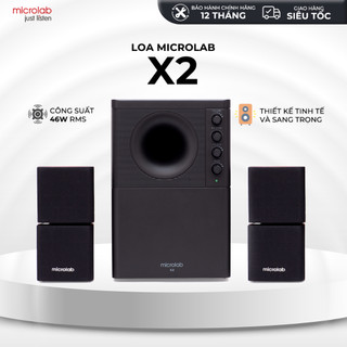 Loa Microlab X2 2.1, Công Suất 46W - Hàng Chính Hãng