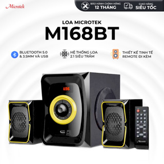  Loa Vi Tính Bluetooth Bass Mạnh MICROTEK 2.1 M168BT 40W Chơi Game Nghe Nhạc Làm Việc - Hàng Chính Hãng 