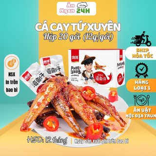 Cá Cay Tứ Xuyên 1 Hộp 20 Gói ăn liền, ăn vặt nội địa Trung siêu ngon, date luôn tươi mới