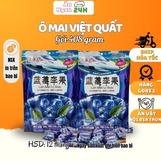 Ô Mai Việt Quất Chua Ngọt gói 428Gram, ô mai mix vị trái cây thơm ngon, kẹo ô mai trung quốc date luôn mới, anngon24h
