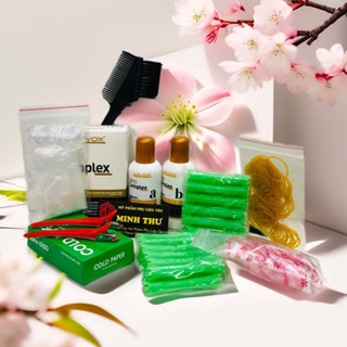 Combo Dành Cho Tóc Nam Uốn lạnh dưỡng tóc Nano Complex 100ml x 2 + Dụng cụ dùng để Uốn Tại nhà .
