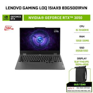 Laptop Gaming Lenovo LOQ 15IAX9 83GS001RVN i5-12450HX | 12GB | 512GB | GeForce RTX™ 3050 6GB