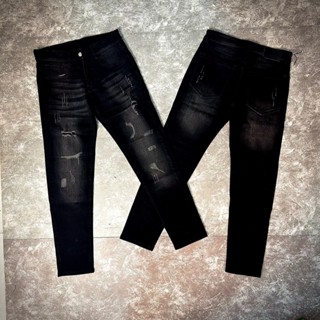 Quần jean nam đen rách co giãn 4 chiều form ôm ống đứng mẫu mới cao cấp Menswear Pants Có Túi