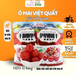 Ô mai Cherry mix vị, kẹo omai chua ngọt thơm ngon gói 408gram, đồ ăn vặt Đài Loan SIÊU NGON, date mới