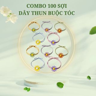 Combo 100 sợi dây thun buộc tóc mẫu ngẫu nhiên