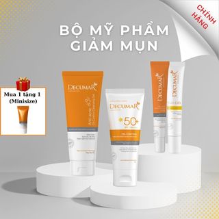[NEW] Combo DECUMAR ADVANCED [Gel ngừa mụn, gel rửa mặt kiềm nhờn, kem chống nắng] (Decuma, dercuma, dercumar, advance]