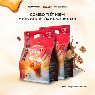  2 Túi Cà Phê Sữa Đá Hòa Tan Truyền Thống - Cafe Sữa Đá Hòa Tan Túi Tiện Lợi Ban Me Gold - Rexsun