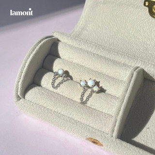 Khuyên Tai Xích Opal 3 Đá • Lamontshop