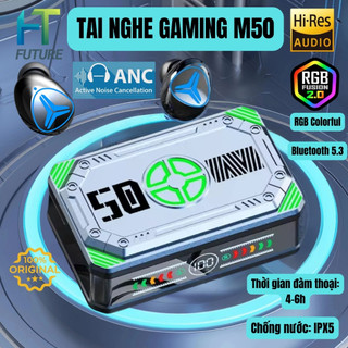 Tai nghe Gaming M50 Bluetooth 5.3 Không Dây Giảm Tiếng Ồn Cảm Ứng Điều Khiển Vân Tay Âm Thanh Hifi Chống Nước IPX5