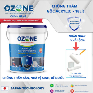 Sơn chống thấm sàn gốc acrylic, ứng dụng chống thấm bể nước, máng nước, sàn bê tông, tường đứng 18L | OZONE CHỐNG THẤM