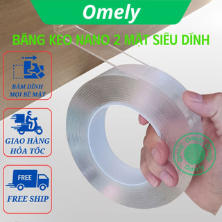 Băng dính 2 mặt siêu dính trong suốt 3m / 5m dán trên mọi bề mặt