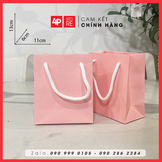 01 túi kraft 120gsm hông cam 11x13x6cm - hỏa tốc