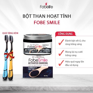 Bột Than Hoạt Tính Fobe Smile Hỗ Trợ Làm Sạch & Trắng Răng N1 - Hũ 30 gram