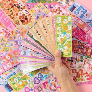 Set 10 nhãn dán Sticker dán trang trí điện thoại hình hoạt hình đáng yêu DIY