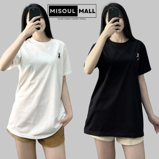 Áo phông thêu hình ngựa/chó bigsize misoul mall, áo thêu basic 267 - 275