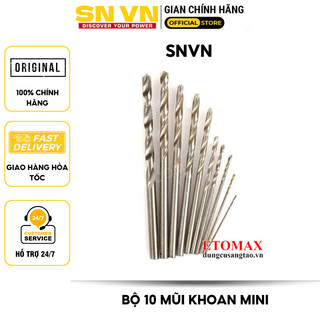 Bộ 10 mũi khoan mini các cỡ đường kính: 0.8mm - 3.0mm
