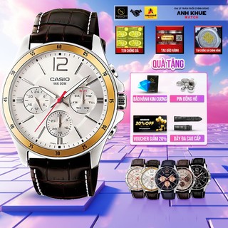 Đồng hồ nam casio mtp-1374l-7avdf – tặng dây da, voucher giảm giá 20%, pin đồng hồ & gói bảo hành kim cương