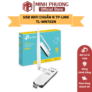 Bộ chuyển đổi usb wi-fi tốc độ 150mbps tp-link tl-wn722n - hàng chính hãng