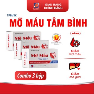 Combo 3 hộp Mỡ Máu Tâm Bình - Hỗ trợ giảm mỡ máu, giảm cholesterol, gan nhiễm mỡ